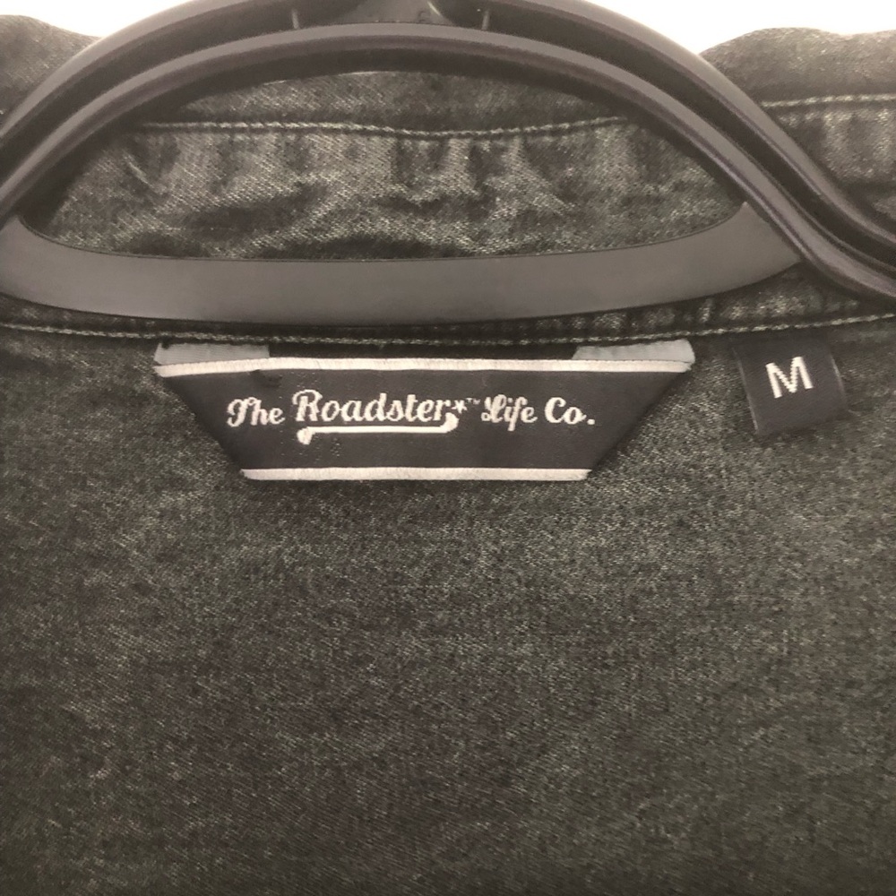 The Roadster Washed Black Button-Down Denim Shirt | Size M - Picture 2 of 7